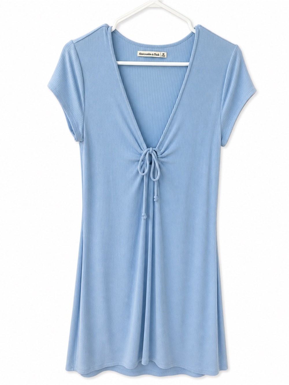 Abercrombie & Fitch Light Blue Ribbed Knit Top